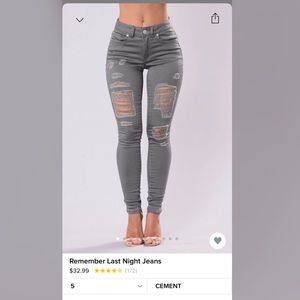 Distressed Fashion Nova Jeans